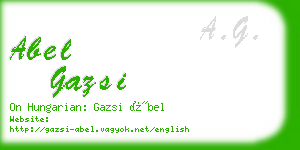 abel gazsi business card